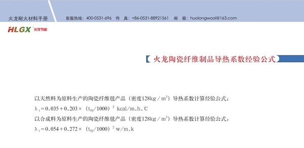 陶瓷纖維棉導熱系數(shù)